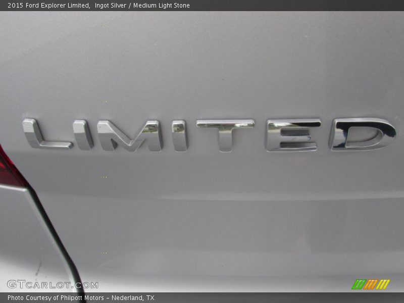 Ingot Silver / Medium Light Stone 2015 Ford Explorer Limited