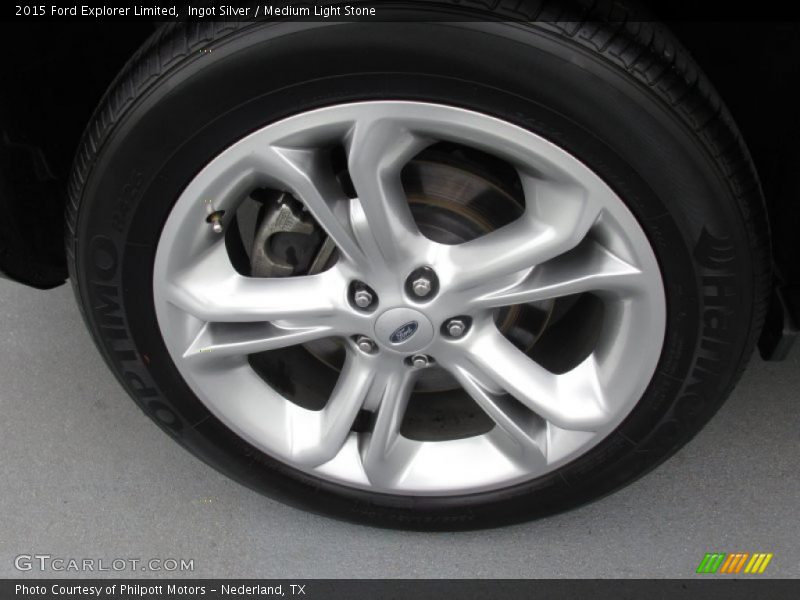 Ingot Silver / Medium Light Stone 2015 Ford Explorer Limited