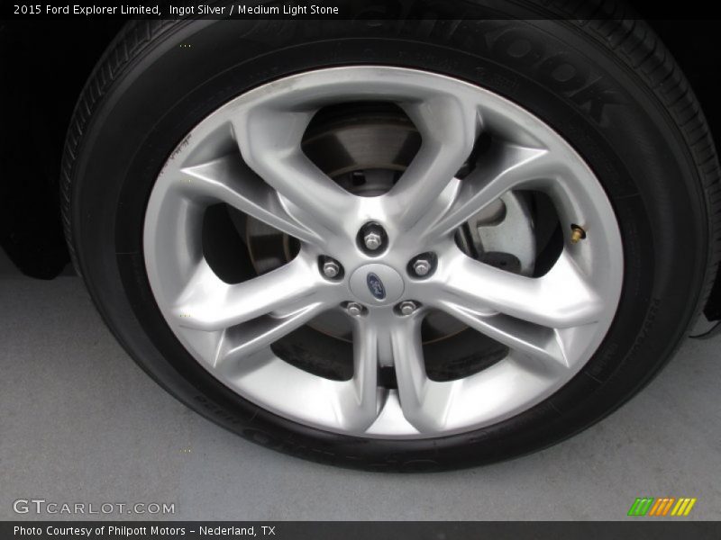 Ingot Silver / Medium Light Stone 2015 Ford Explorer Limited