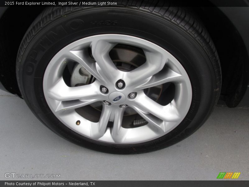 Ingot Silver / Medium Light Stone 2015 Ford Explorer Limited