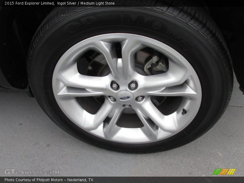 Ingot Silver / Medium Light Stone 2015 Ford Explorer Limited