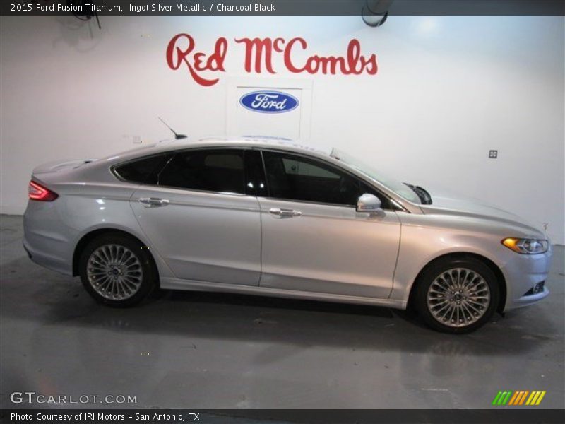 Ingot Silver Metallic / Charcoal Black 2015 Ford Fusion Titanium