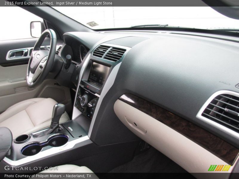 Ingot Silver / Medium Light Stone 2015 Ford Explorer Limited