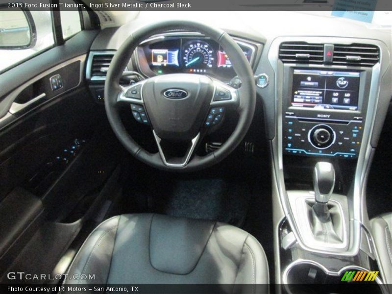 Ingot Silver Metallic / Charcoal Black 2015 Ford Fusion Titanium
