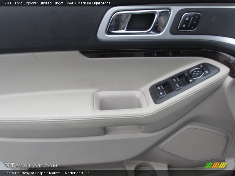 Ingot Silver / Medium Light Stone 2015 Ford Explorer Limited