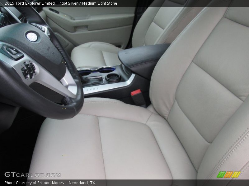 Ingot Silver / Medium Light Stone 2015 Ford Explorer Limited