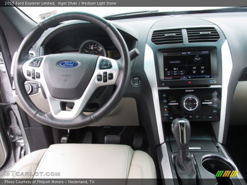Ingot Silver / Medium Light Stone 2015 Ford Explorer Limited