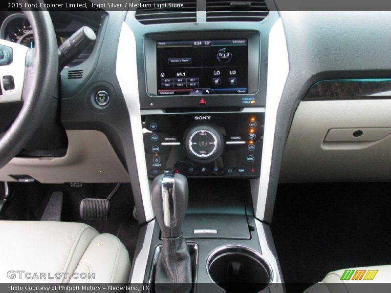 Ingot Silver / Medium Light Stone 2015 Ford Explorer Limited