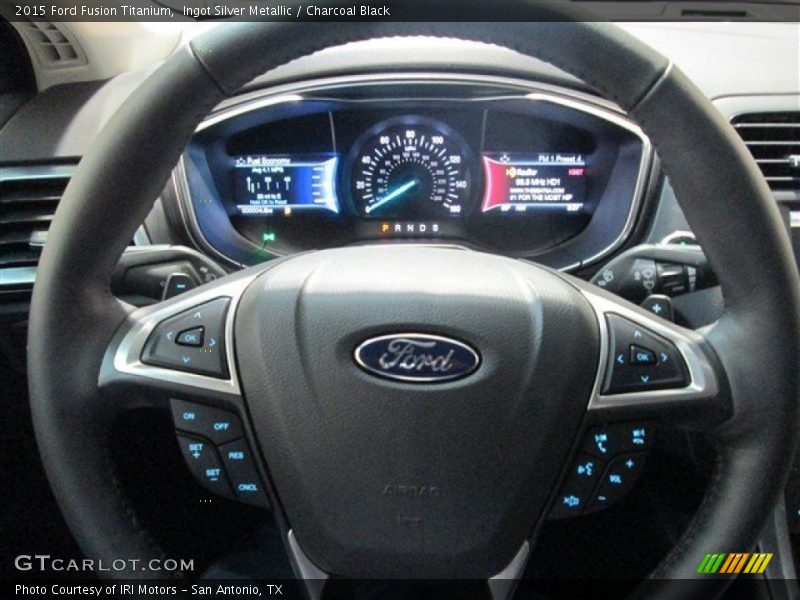 Ingot Silver Metallic / Charcoal Black 2015 Ford Fusion Titanium