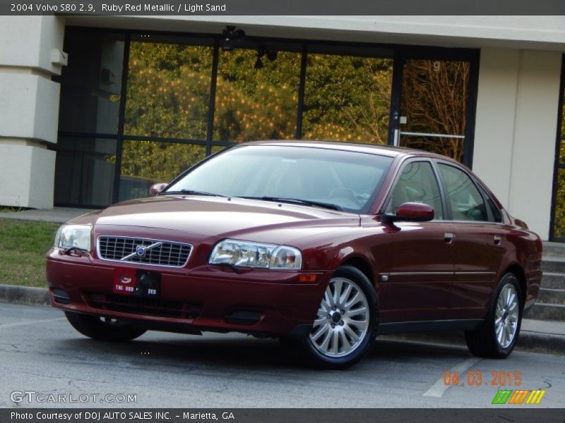Ruby Red Metallic / Light Sand 2004 Volvo S80 2.9