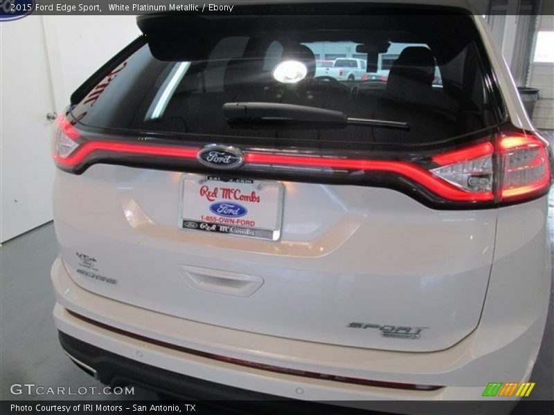 White Platinum Metallic / Ebony 2015 Ford Edge Sport