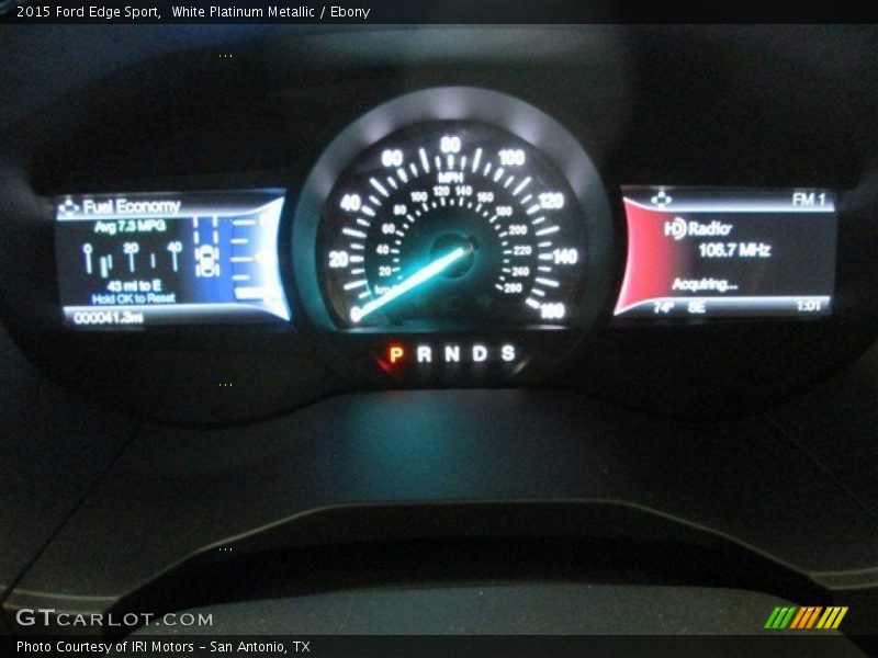 White Platinum Metallic / Ebony 2015 Ford Edge Sport