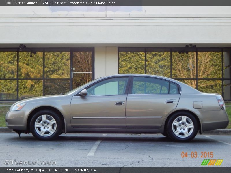 Polished Pewter Metallic / Blond Beige 2002 Nissan Altima 2.5 SL