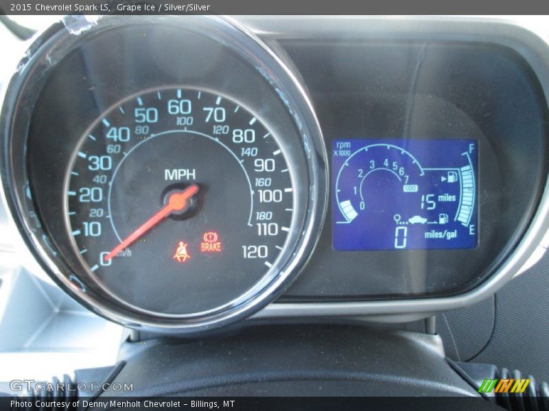 Grape Ice / Silver/Silver 2015 Chevrolet Spark LS