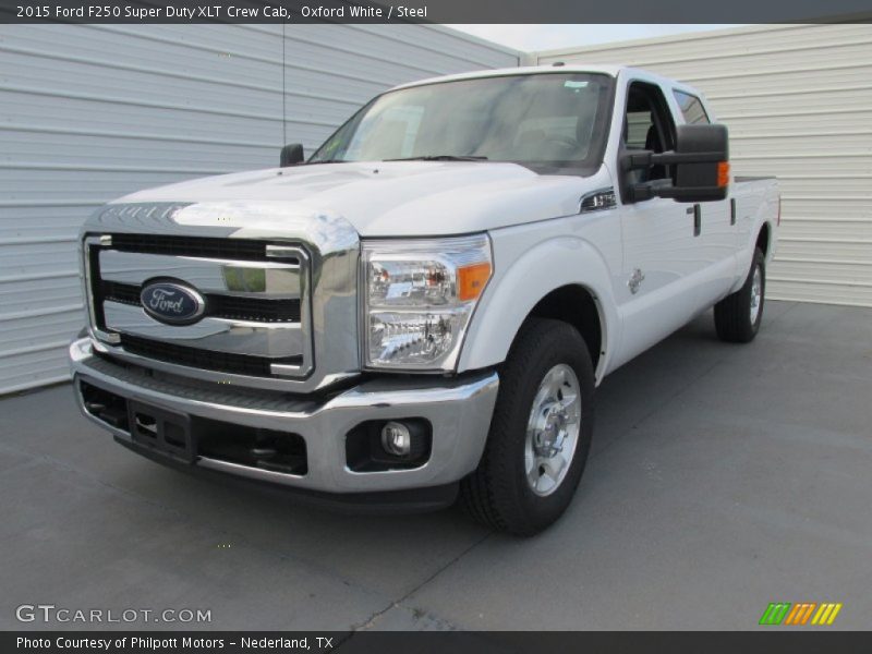 Oxford White / Steel 2015 Ford F250 Super Duty XLT Crew Cab