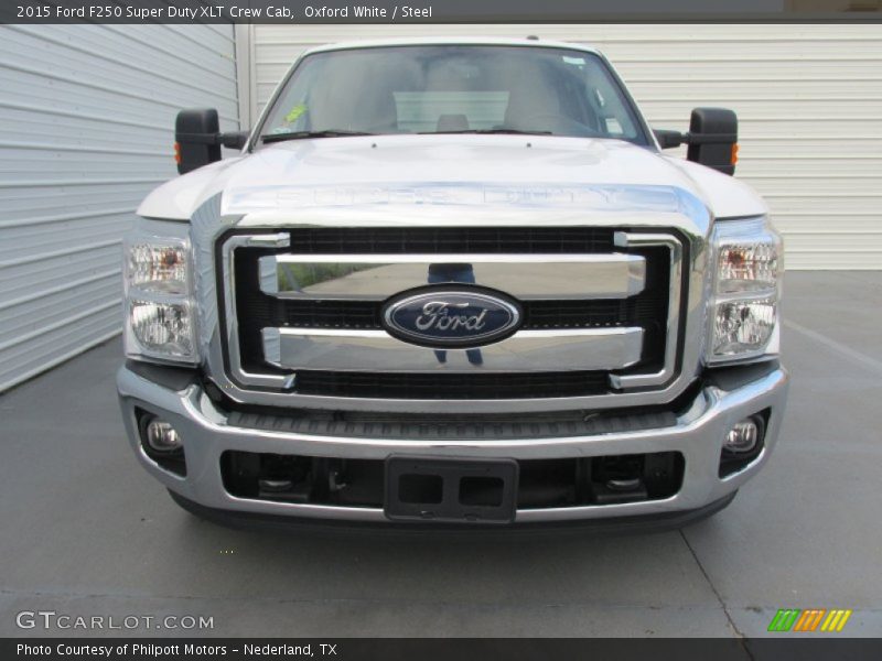 Oxford White / Steel 2015 Ford F250 Super Duty XLT Crew Cab