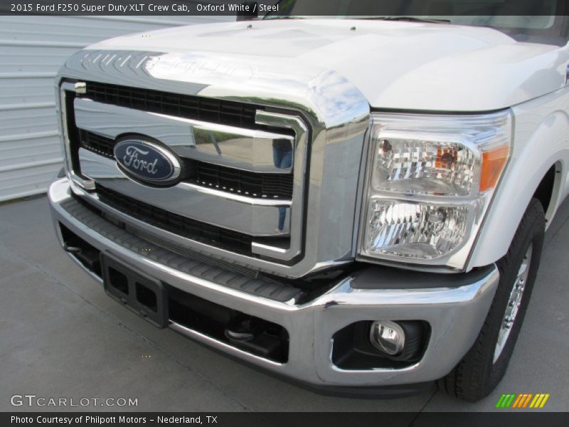 Oxford White / Steel 2015 Ford F250 Super Duty XLT Crew Cab