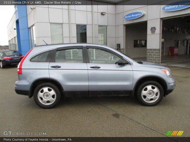 Glacier Blue Metallic / Gray 2010 Honda CR-V LX AWD