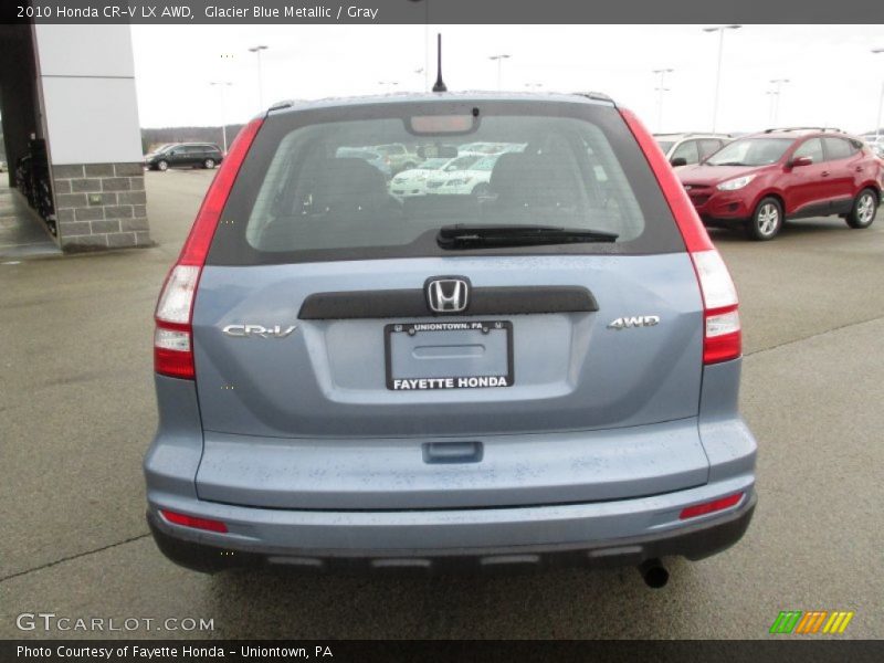 Glacier Blue Metallic / Gray 2010 Honda CR-V LX AWD