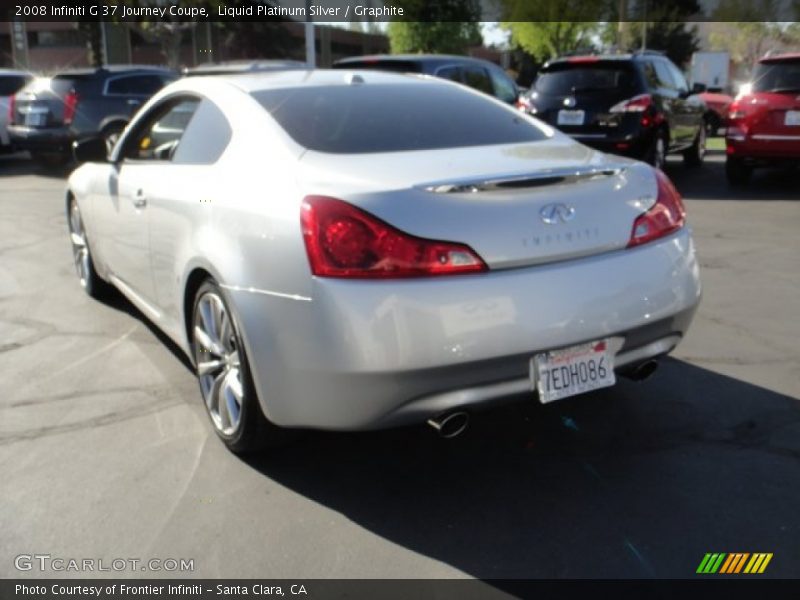 Liquid Platinum Silver / Graphite 2008 Infiniti G 37 Journey Coupe
