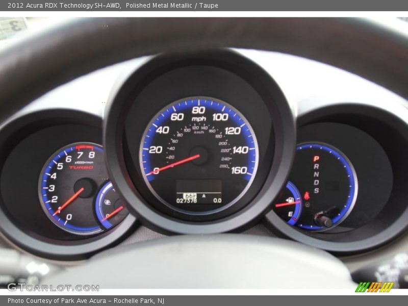 Polished Metal Metallic / Taupe 2012 Acura RDX Technology SH-AWD