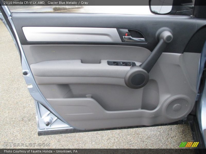 Glacier Blue Metallic / Gray 2010 Honda CR-V LX AWD