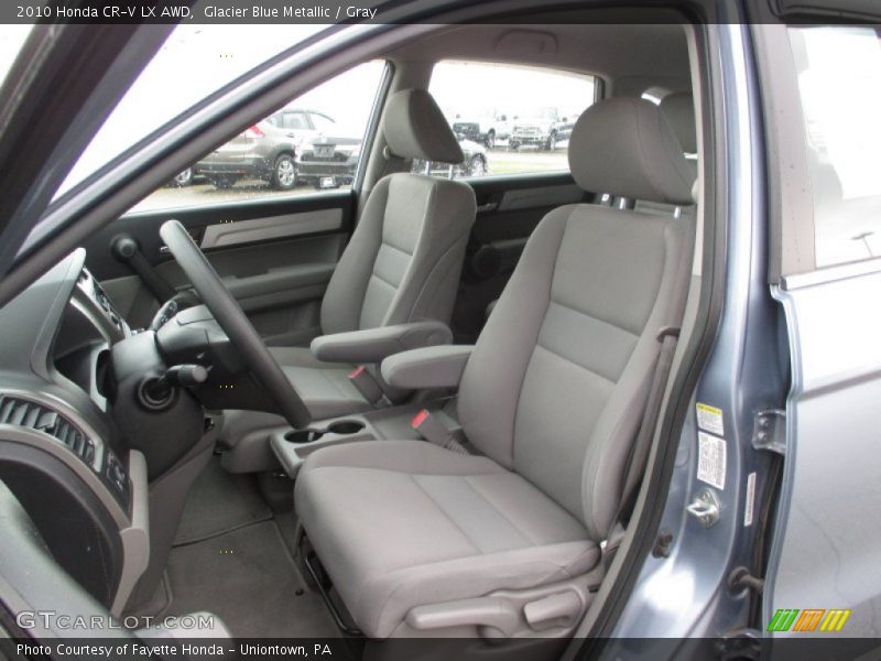 Glacier Blue Metallic / Gray 2010 Honda CR-V LX AWD