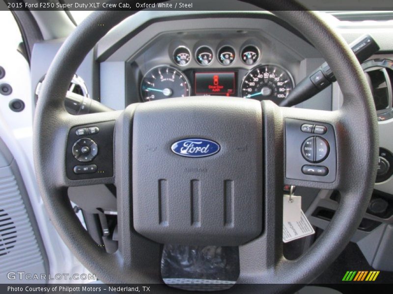 Oxford White / Steel 2015 Ford F250 Super Duty XLT Crew Cab