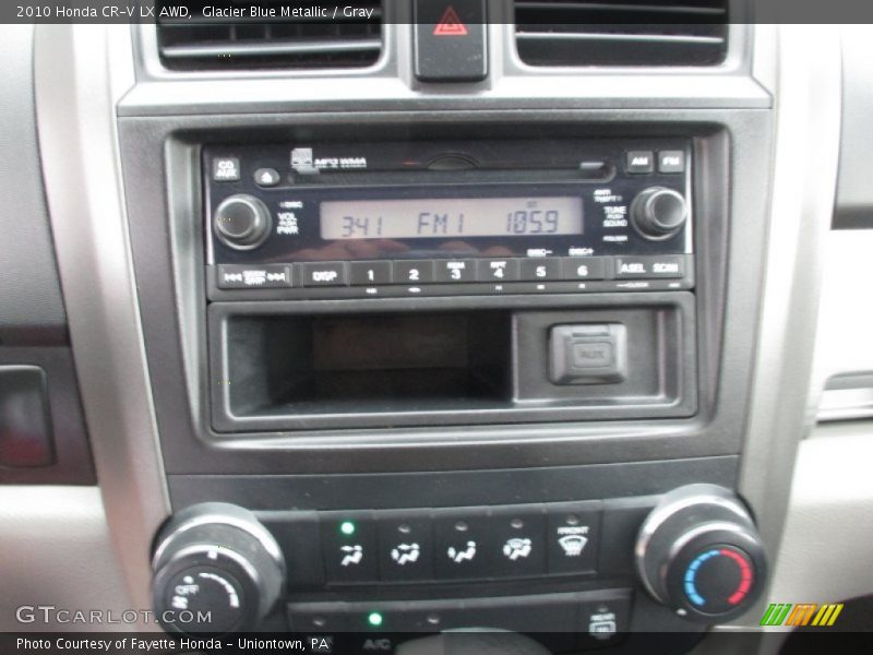 Glacier Blue Metallic / Gray 2010 Honda CR-V LX AWD