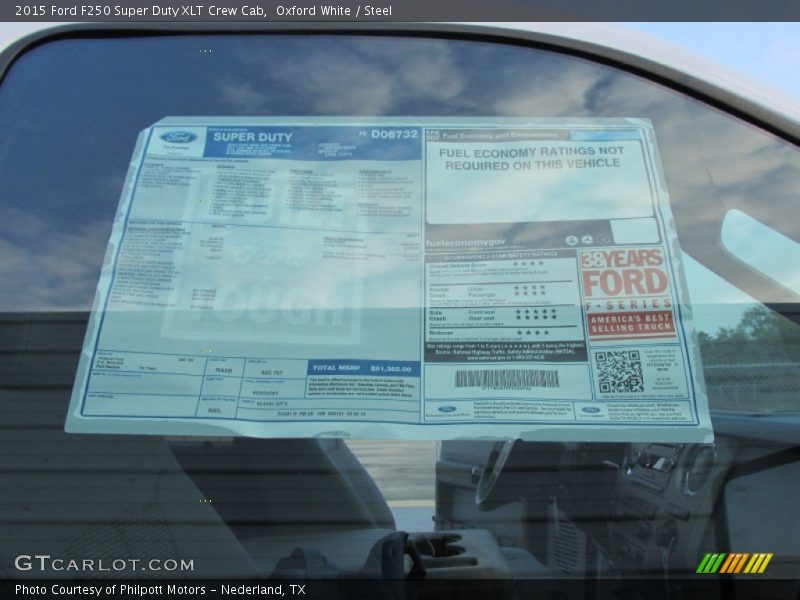 Oxford White / Steel 2015 Ford F250 Super Duty XLT Crew Cab