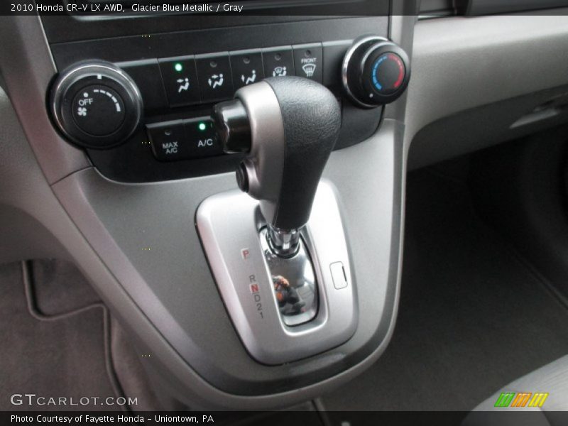 Glacier Blue Metallic / Gray 2010 Honda CR-V LX AWD