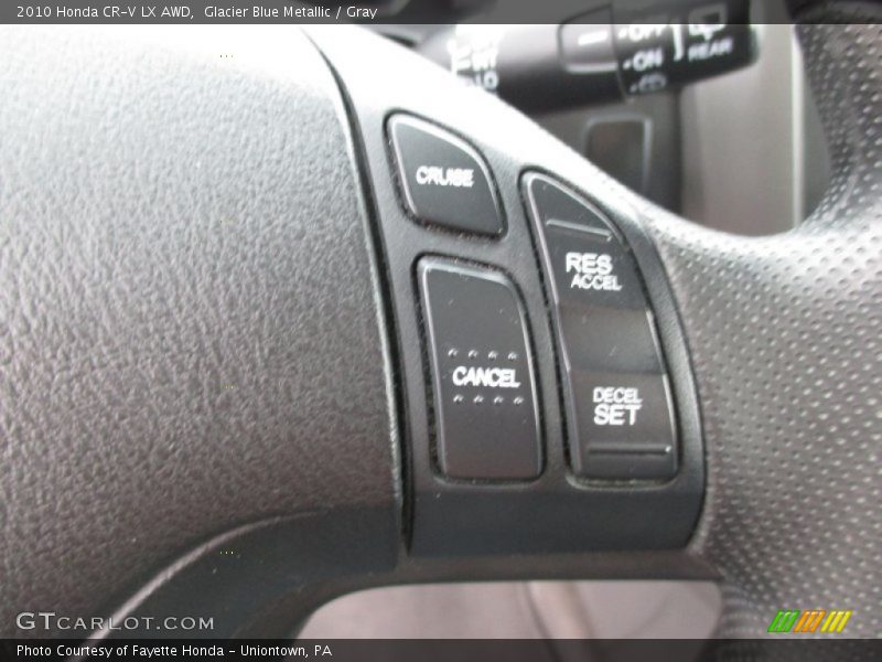 Glacier Blue Metallic / Gray 2010 Honda CR-V LX AWD