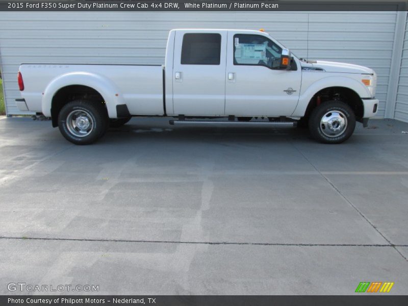 White Platinum / Platinum Pecan 2015 Ford F350 Super Duty Platinum Crew Cab 4x4 DRW