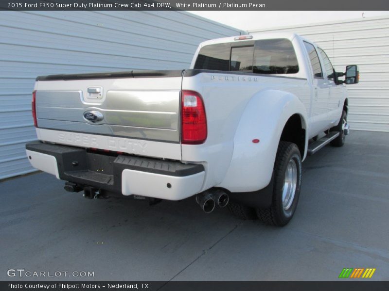 White Platinum / Platinum Pecan 2015 Ford F350 Super Duty Platinum Crew Cab 4x4 DRW