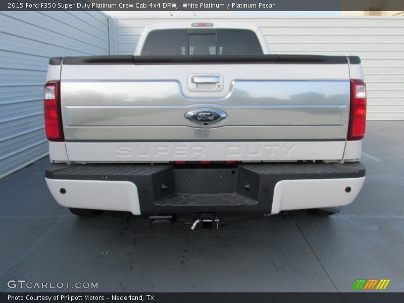 White Platinum / Platinum Pecan 2015 Ford F350 Super Duty Platinum Crew Cab 4x4 DRW