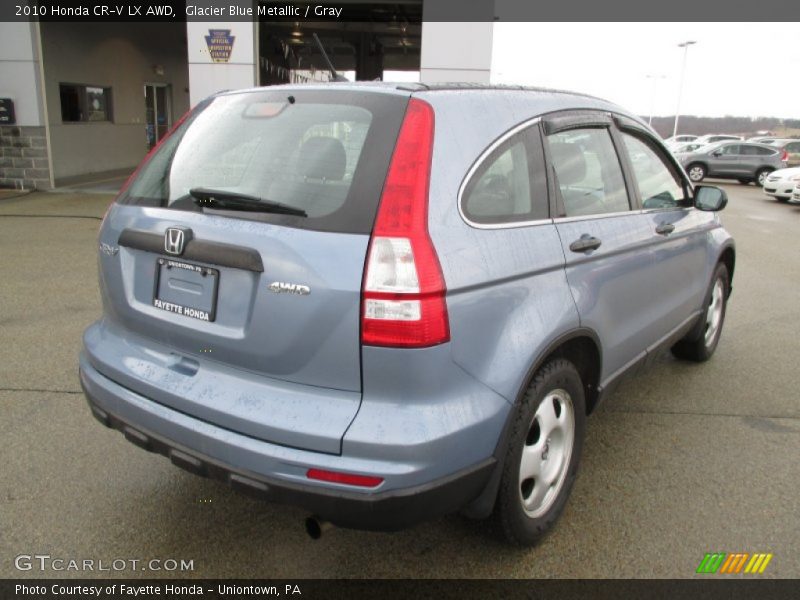 Glacier Blue Metallic / Gray 2010 Honda CR-V LX AWD