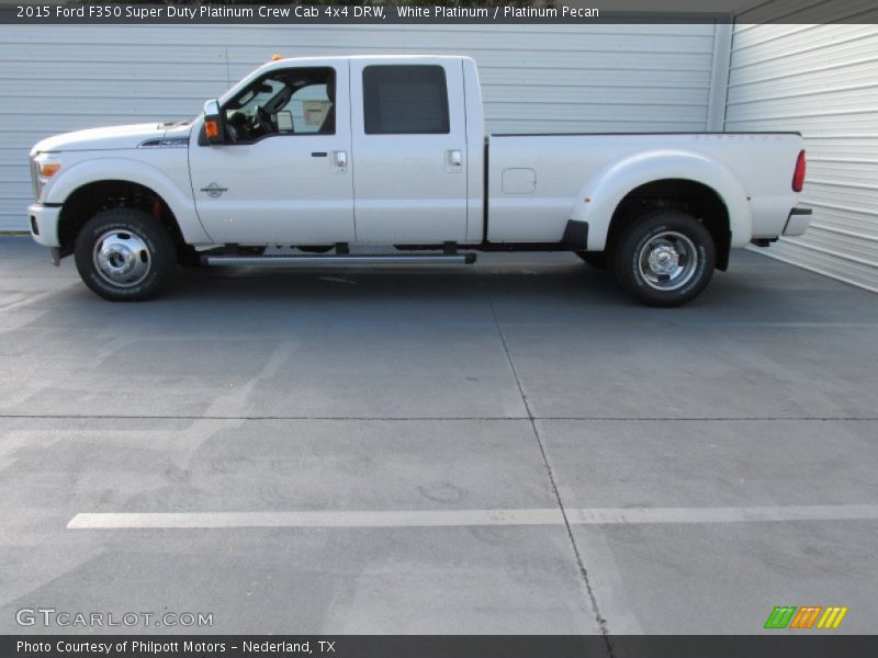 White Platinum / Platinum Pecan 2015 Ford F350 Super Duty Platinum Crew Cab 4x4 DRW
