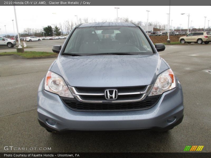 Glacier Blue Metallic / Gray 2010 Honda CR-V LX AWD