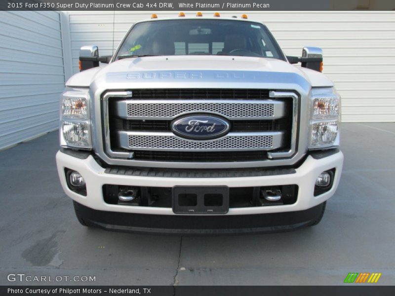 White Platinum / Platinum Pecan 2015 Ford F350 Super Duty Platinum Crew Cab 4x4 DRW