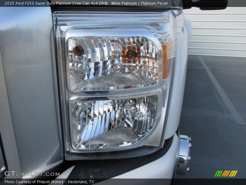 White Platinum / Platinum Pecan 2015 Ford F350 Super Duty Platinum Crew Cab 4x4 DRW