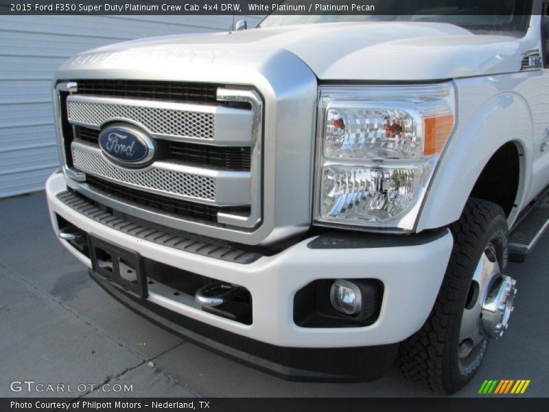 White Platinum / Platinum Pecan 2015 Ford F350 Super Duty Platinum Crew Cab 4x4 DRW