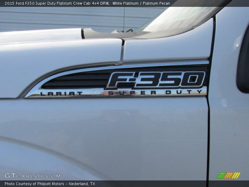 White Platinum / Platinum Pecan 2015 Ford F350 Super Duty Platinum Crew Cab 4x4 DRW