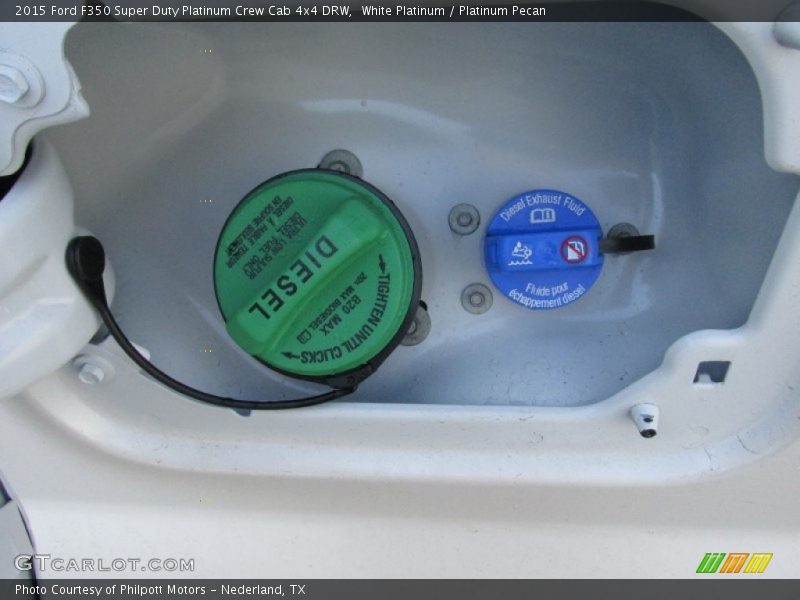 White Platinum / Platinum Pecan 2015 Ford F350 Super Duty Platinum Crew Cab 4x4 DRW
