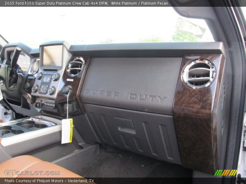 White Platinum / Platinum Pecan 2015 Ford F350 Super Duty Platinum Crew Cab 4x4 DRW