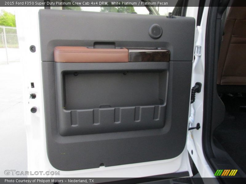 White Platinum / Platinum Pecan 2015 Ford F350 Super Duty Platinum Crew Cab 4x4 DRW