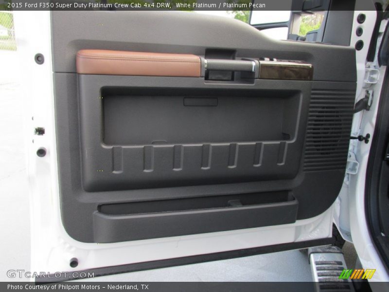 White Platinum / Platinum Pecan 2015 Ford F350 Super Duty Platinum Crew Cab 4x4 DRW