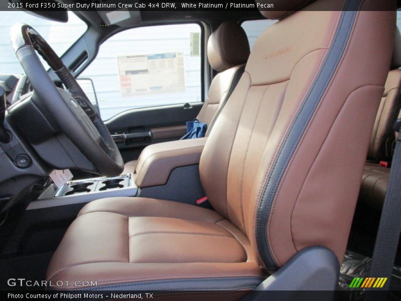 White Platinum / Platinum Pecan 2015 Ford F350 Super Duty Platinum Crew Cab 4x4 DRW
