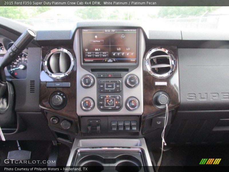 White Platinum / Platinum Pecan 2015 Ford F350 Super Duty Platinum Crew Cab 4x4 DRW