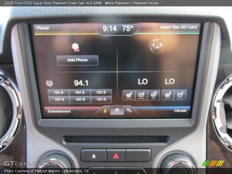 White Platinum / Platinum Pecan 2015 Ford F350 Super Duty Platinum Crew Cab 4x4 DRW