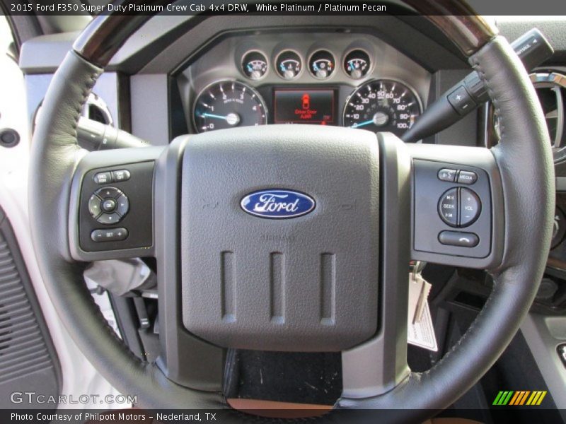 White Platinum / Platinum Pecan 2015 Ford F350 Super Duty Platinum Crew Cab 4x4 DRW